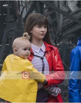 A Series Of Unfortunate Events Malina Weissman Leather Coat