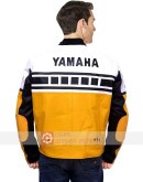 Yamaha Motorcycle Riding Yellow Leather Jacket