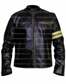 Cafe Racer Black Motorcycle Vintage Distressed Leather Jacket