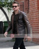 LA Restaurant Jeremy Renner Brown Leather Jacket