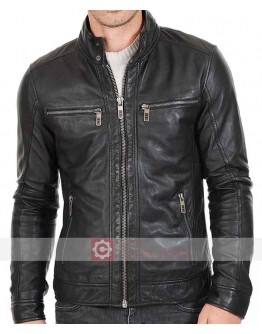 Slim Fit New Black Leather Jacket