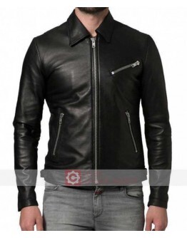 Party Wear Black Lambskin Leather Jacket