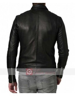 Party Wear Black Lambskin Leather Jacket
