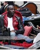 Akon Black And Red Leather Jacket