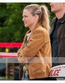 Chicago P.D Tracy Spiridakos Brown Bomber Jacket