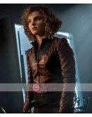 Gotham Camren Bicondova Burgundy Leather Jacket