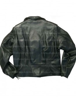 American Flag Women Biker Leather Jacket