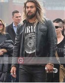 Jason Momoa Black Leather Jacket