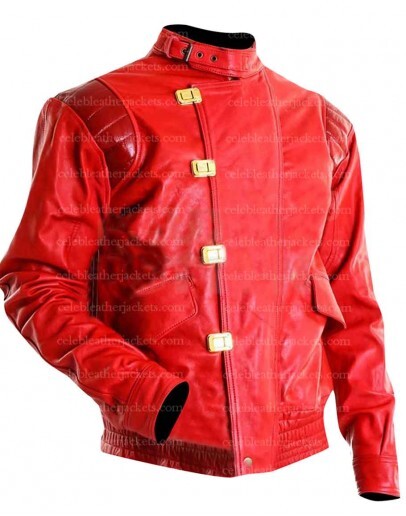 Akira Kaneda Pill Red Motorcycle Jacket