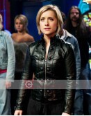 Smallville Allison Mack Black Leather Jacket