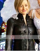 Smallville Allison Mack Black Leather Jacket