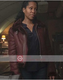 Watchmen Regina King Shearling Leather Jacket