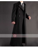 Napoleon Style French Military Black Trench Coat