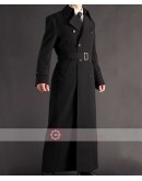Napoleon Style French Military Black Trench Coat