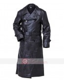 WW2 German Gestapo Cowhide Trench Leather Coat
