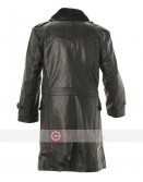 WW2 Russian Navy Officer Style Fur Collar Leather Coat