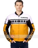 Yamaha Motorcycle Riding Yellow Leather Jacket