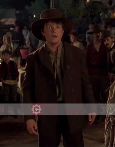 Back To The Future III Michael J. Fox Brown Jacket