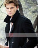 Fallen Jeremy Irvine (Daniel Grigori) Black Coat
