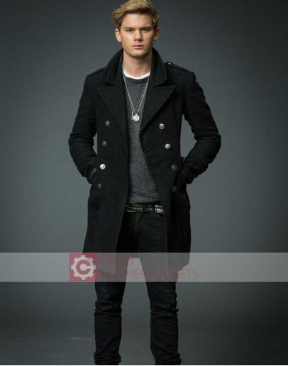 Fallen Jeremy Irvine (Daniel Grigori) Black Coat