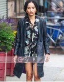 High Fidelity Zoe Kravitz (Rob) Leather Coat