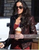 Mayte Michelle Rodriguez Brown Leather Jacket