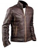 X-Men Cafe Racer Dark Brown Leather Jacket