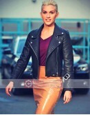 Ashley Roberts Woman Up Black Leather Jacket