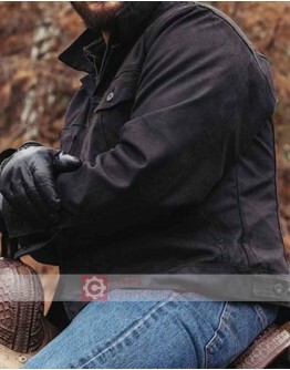 Cowboy Style Black Cotton Jacket