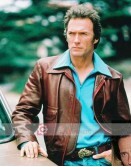Dirty Harry Clint Eastwood Brown Leather Jacket