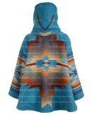 Yellowstone Kelly Reilly (Beth Dutton) Blue Poncho Coat