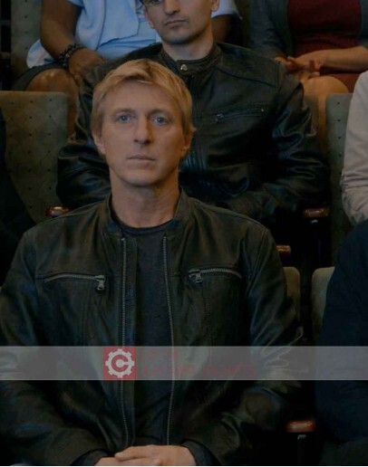 Cobra Kai William Zabka (Johnny Lawrence) Black Leather Jacket