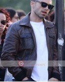 355 Movie Sebastian Stan Brown Leather Jacket
