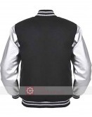 Angel Cola Black and White Wool Varsity Jacket