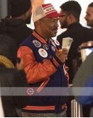 Coming 2 America Prince Akeem (Eddie Murphy) Blue and Orange Letterman Jacket