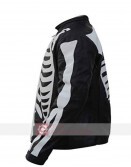 Halloween Skeleton Black Costume Leather Jacket