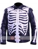 Halloween Skeleton Black Costume Leather Jacket