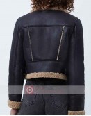 Heart Radio Kelly Brook Black Leather Jacket