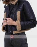 Heart Radio Kelly Brook Black Leather Jacket