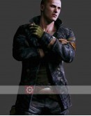 Resident Evil 6 Jake Muller (Troy Baker) Black Leather Jacket