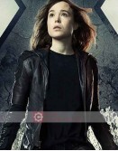X-Men Days Of Future Movie Past Kitty Pryde (Elliot Page) Black Leather Jacket