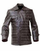 WW2 Soviet Tank Crew Uniform Costume Leather Coat