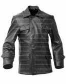 WW2 Soviet Tank Crew Uniform Costume Leather Coat