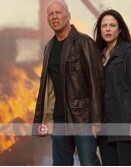 Red Bruce Willis (Frank Moses) Leather Jacket