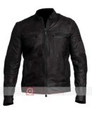 Cafe Racer Brown Biker Motorcycle Vintage Leather Jacket