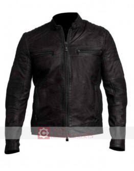 Cafe Racer Brown Biker Motorcycle Vintage Leather Jacket