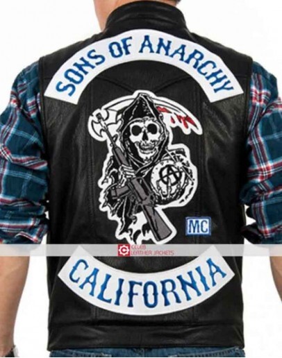Sons of Anarchy Charlie Hunnam (Jax Teller) Leather Vest