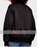 Ted Lasso Juno Temple (Keeley Jones) Black Bomber Jacket