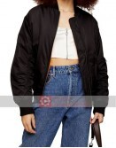 Ted Lasso Juno Temple (Keeley Jones) Black Bomber Jacket