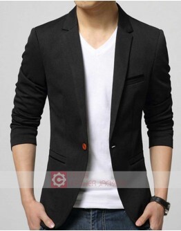 Men's Slim Fit Black Formal Coat